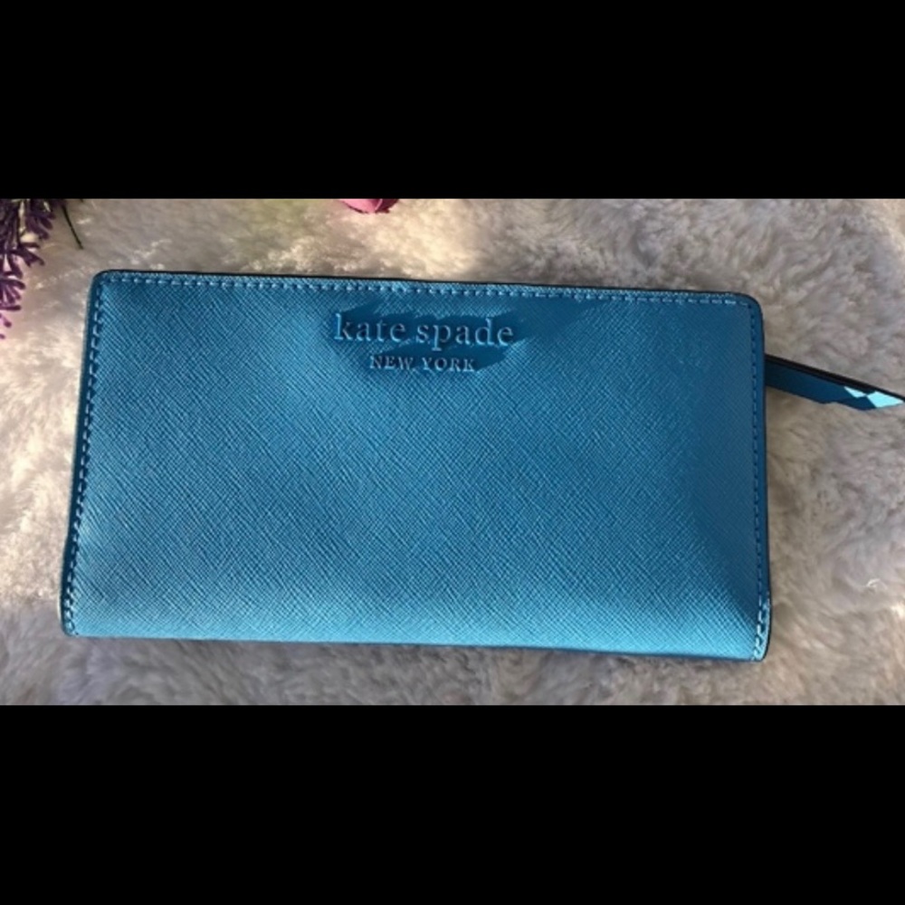 Kate Spade Cameron Slim Bi-fold Wallet ocean
side